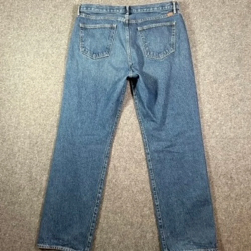 AYR The Slacker Mens Relaxed Straight Leg Jeans Medium Wash Blue 35x32 Made LA